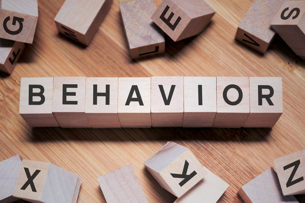 Behavior Word In Wooden Cube